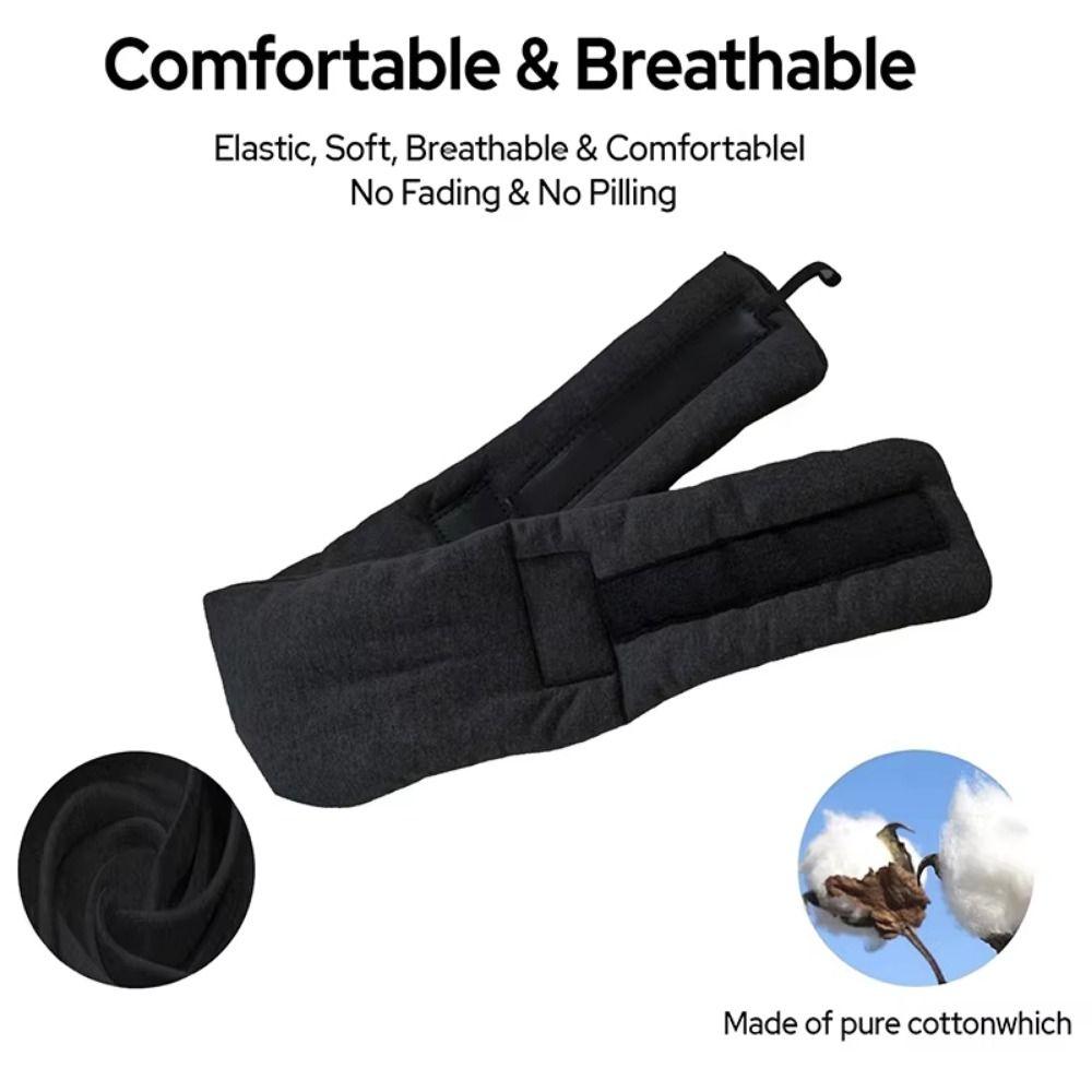 Blackout Head Strap with Eye Mask Head Support Travel Pillow for Airplanes Travel