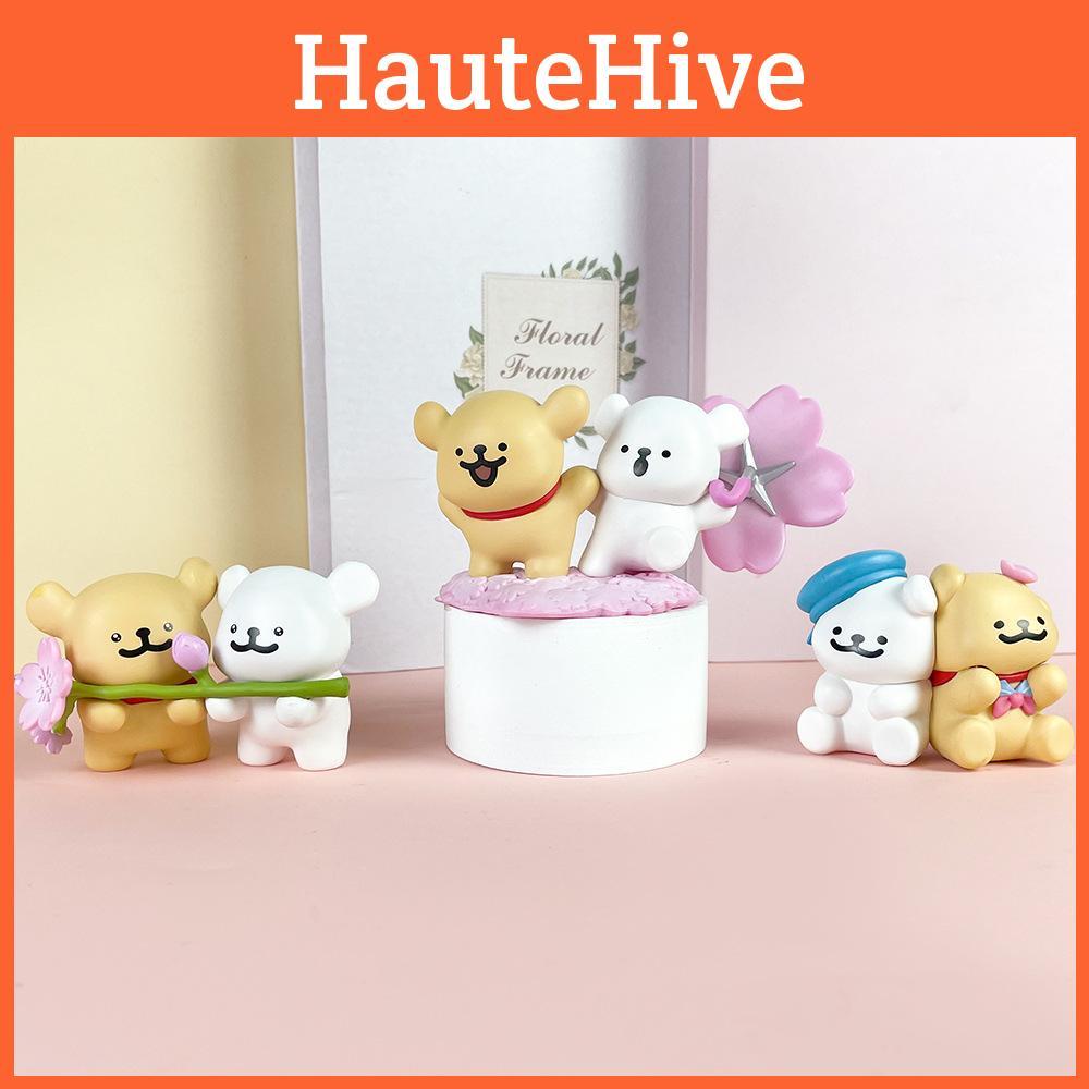 Мальтийская болонка Романтическая серия Сакура ПВХ Коллекционная фигурка для поклонников аниме и декора стола