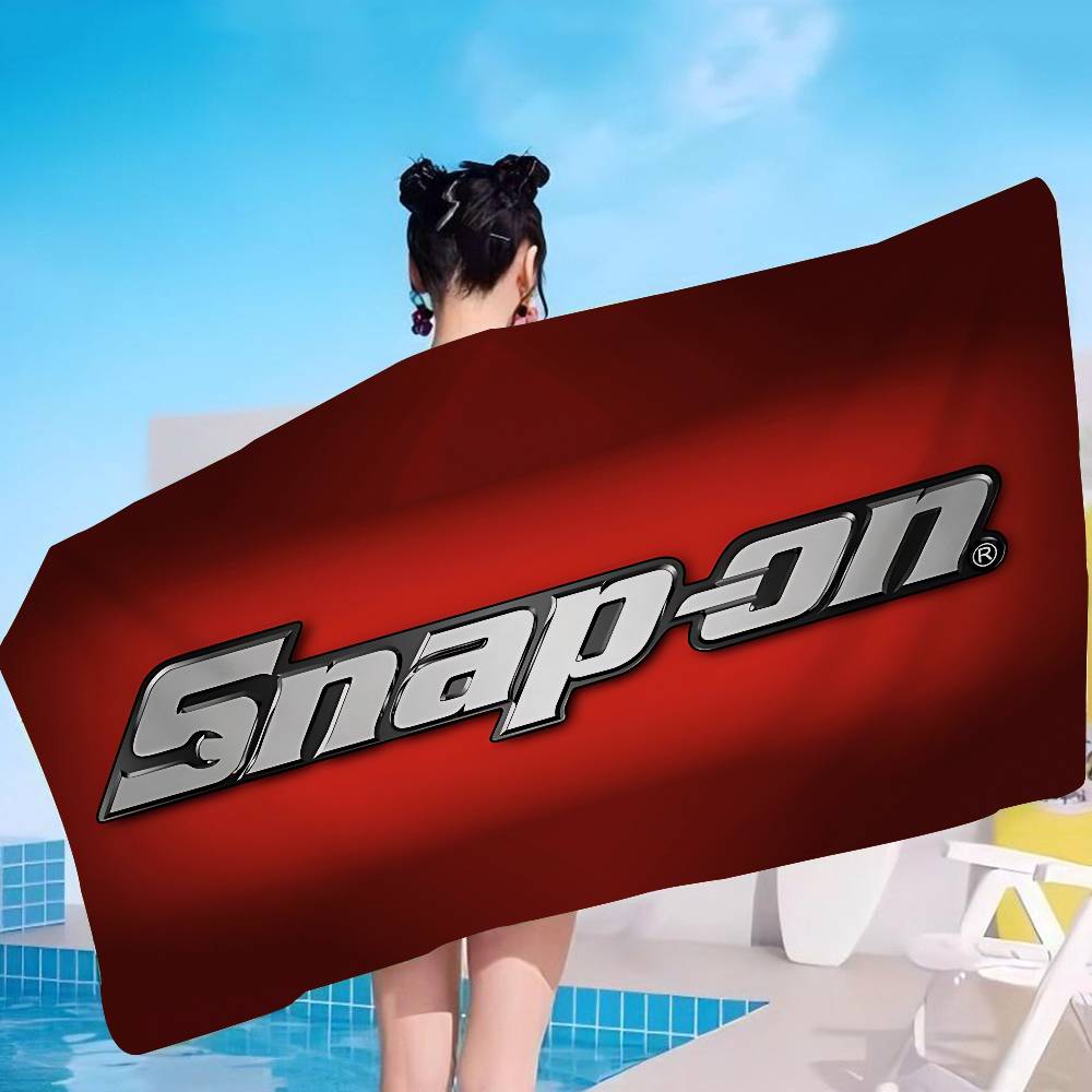 S-Snap On ЛОГОТИП Микрофибра Пляжное полотенце Впитывающее Быстросохнущее Мягкое Для йоги Плавание Курорт Альпинизм Полотенце