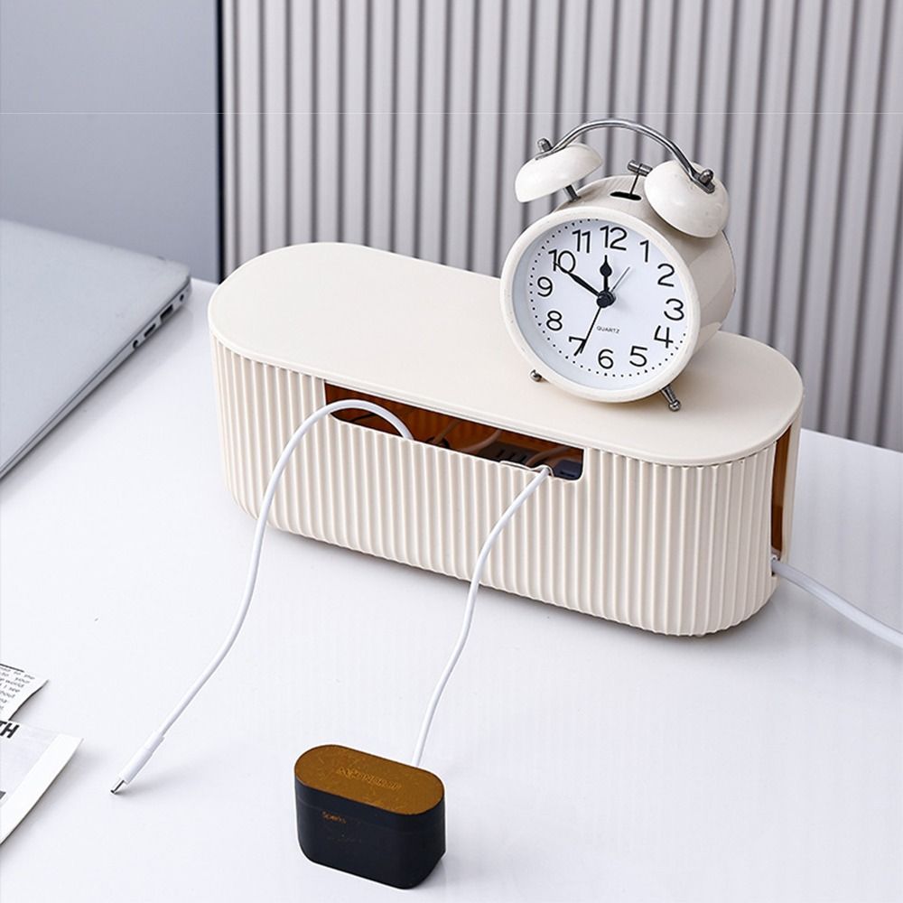 With Lid Power Strip Storage Box Dustproof Power Strip Organizer Wire Management Case Home