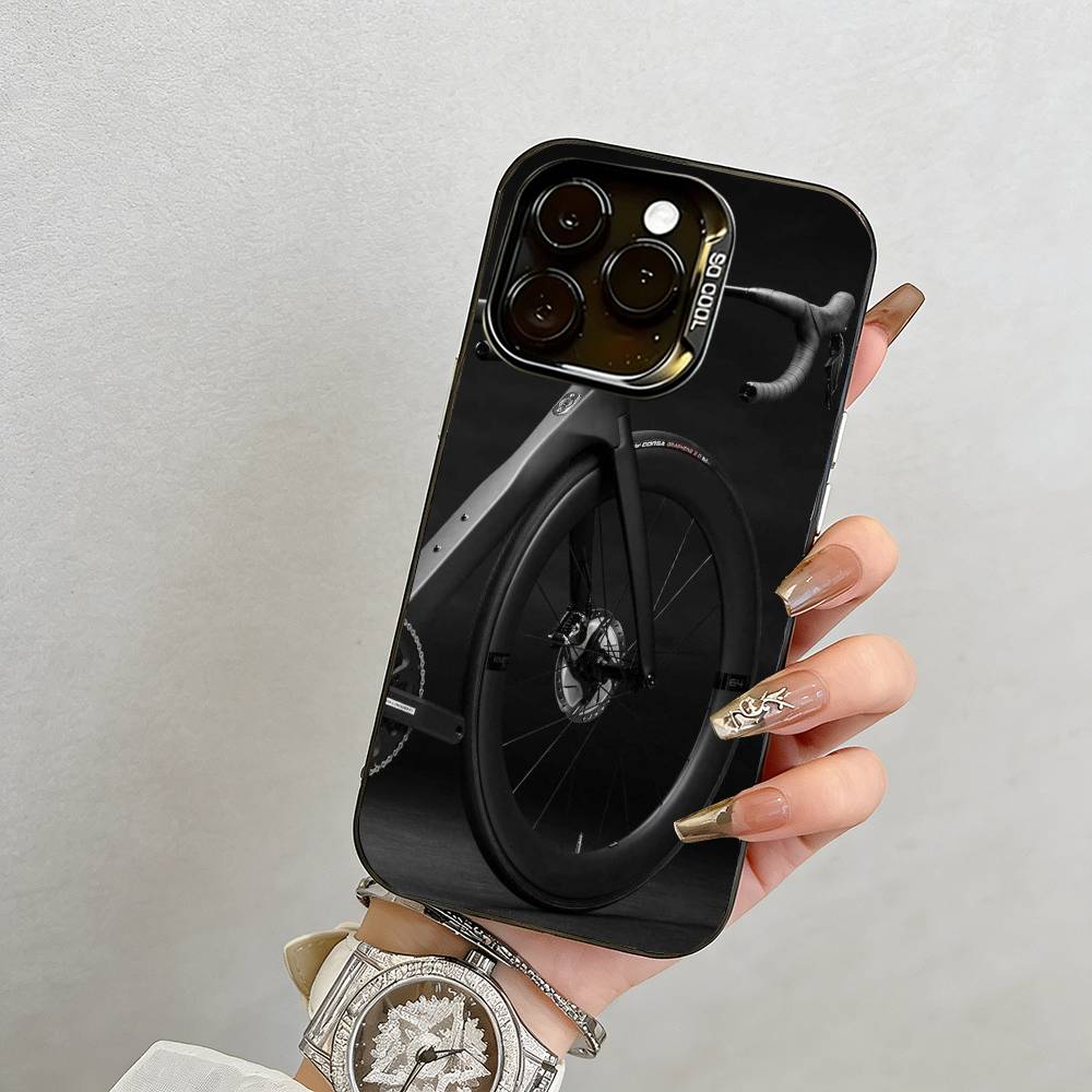 Чехол для телефона для шоссейного велосипеда для iPhone 17,16,15,14,13,12,11 Plus,Pro Max,XS,Разноцветный Серебристый Черный Чехол