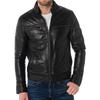 Men's Genuine Lambskin Black Leather Jacket Stylish Motorcycle Bomber Biker Outerwear MJ 246
