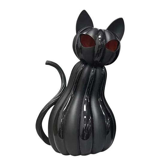 Фигурка черного кота Хэллоуин настольное украшение смола статуэтка кота