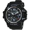 CREPHA Men's Digital-Analog Watch, Waterproof, Stopwatch, Urethane Strap, Black, TS-AD095-BK