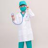 Epidemic Prevention Suit Doctor Surgical Gowns White Coat Kids Halloween Costume