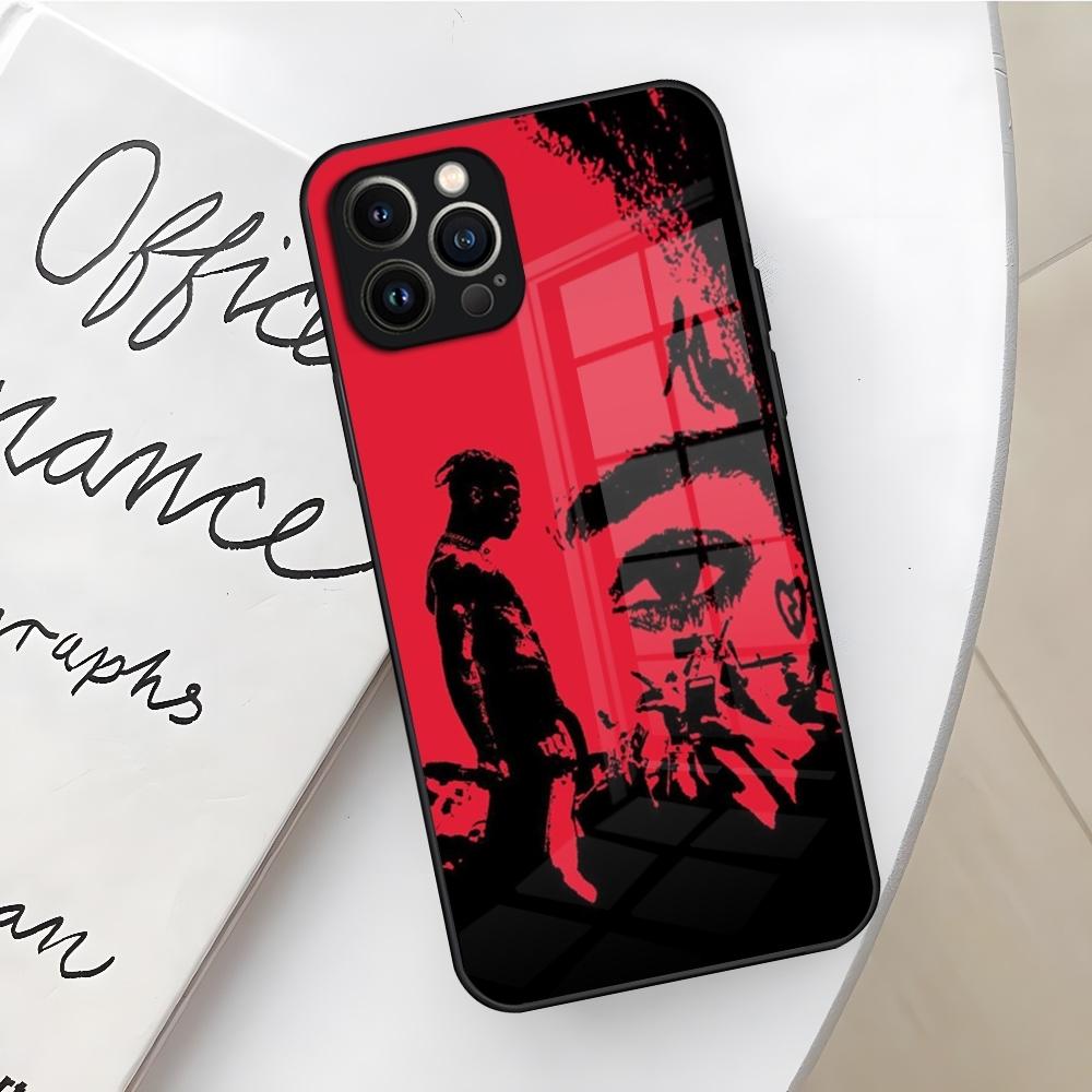 Чехол для телефона рэпера Xxxtentacion для Iphone 17 16 Air 15 14 12 11 13 Pro Max Mini X Xr Xs Se Стеклянный чехол Puls