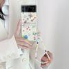 Чехол для Samsung Z Flip 3, прозрачный чехол с милым узором и браслетом, чехол для телефона Samsung Z Flip 4 Zflip4 Allinone, жесткая задняя крышка