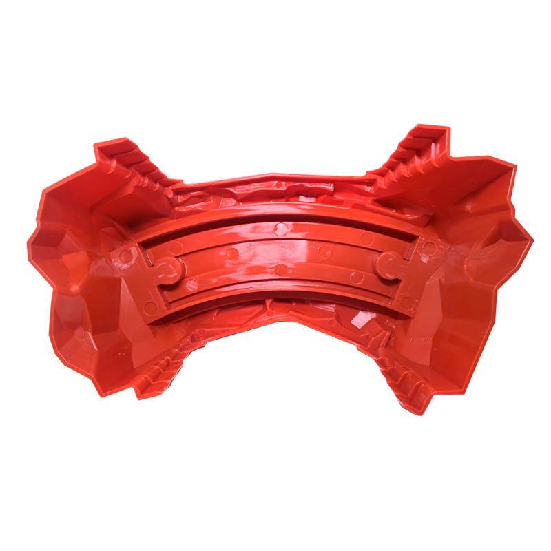 Аксессуары для сцен с рельсами для поездов, красная изогнутая мостовая пристань, сборка, совместимая с игрушками для мальчиков с электропоездом S29-7