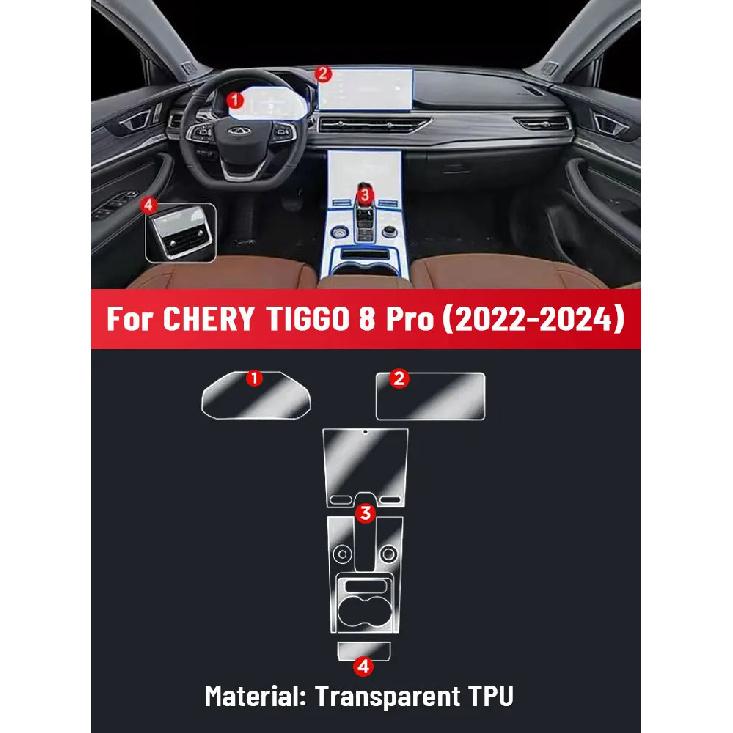 Auto Central Control Screen TPU Navigation Anti Scratch interior Protection Film GPS Navigation For CHERY TIGGO 8 PRO -2024