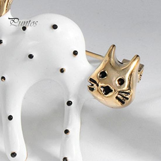 Эмалированная мультяшная брошь в форме пятнистого кота, изысканный значок с лацканами, пальто, шаль, сумка, булавка, аксессуары, ювелирные изделия, подарок