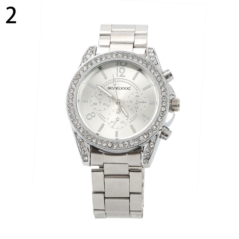 Boom Boom модные наручные часы из нержавеющей стали кварцевые блестящие стразы аналоговые женские