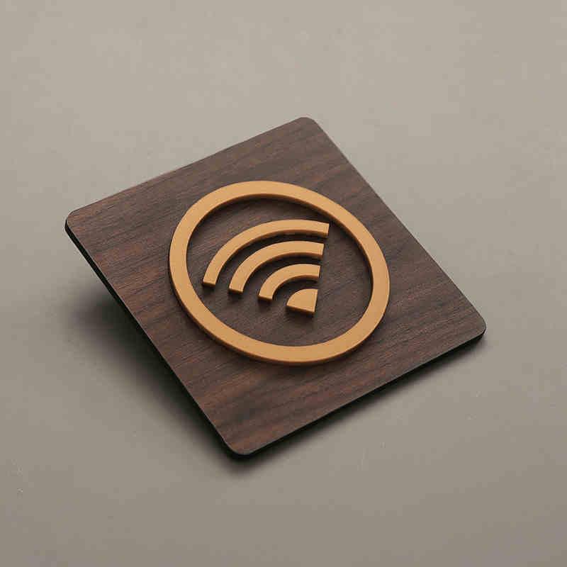 Стиль Теплое напоминание Знак Логотип Wi-Fi Курение запрещено Предупреждающая табличка Посторонним вход воспрещен Вывеска для общественного магазина Предупреждающий знак