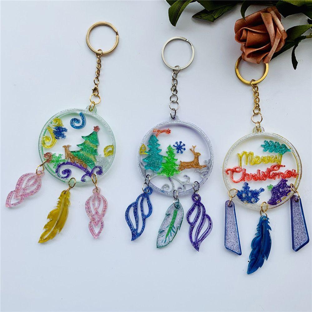 Candy Chocolate Cake Tools Silicone Moulds Keychain Molds Jewelry Making Tool Christmas Ball Mold