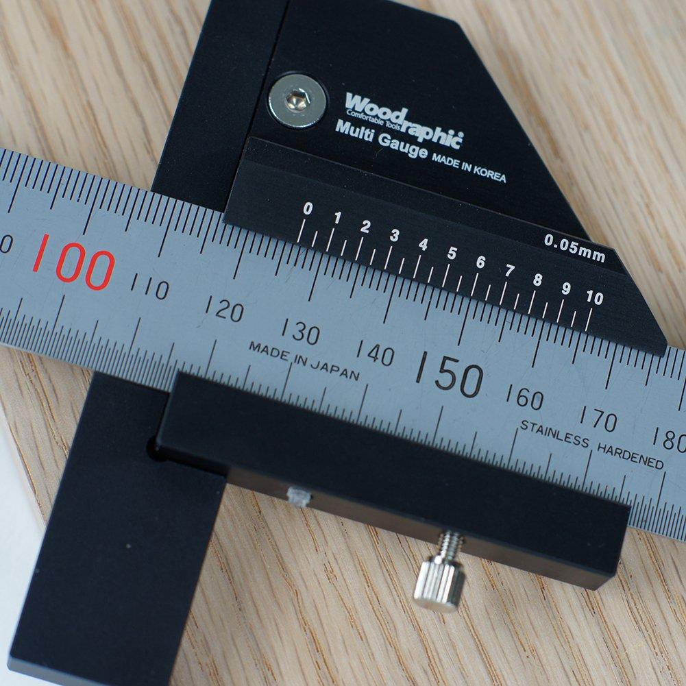 Woodraphic Professional Dual Function Vernier Caliper for Measuring and Marking with Two Aluminum Steel Framing Tools S Size
