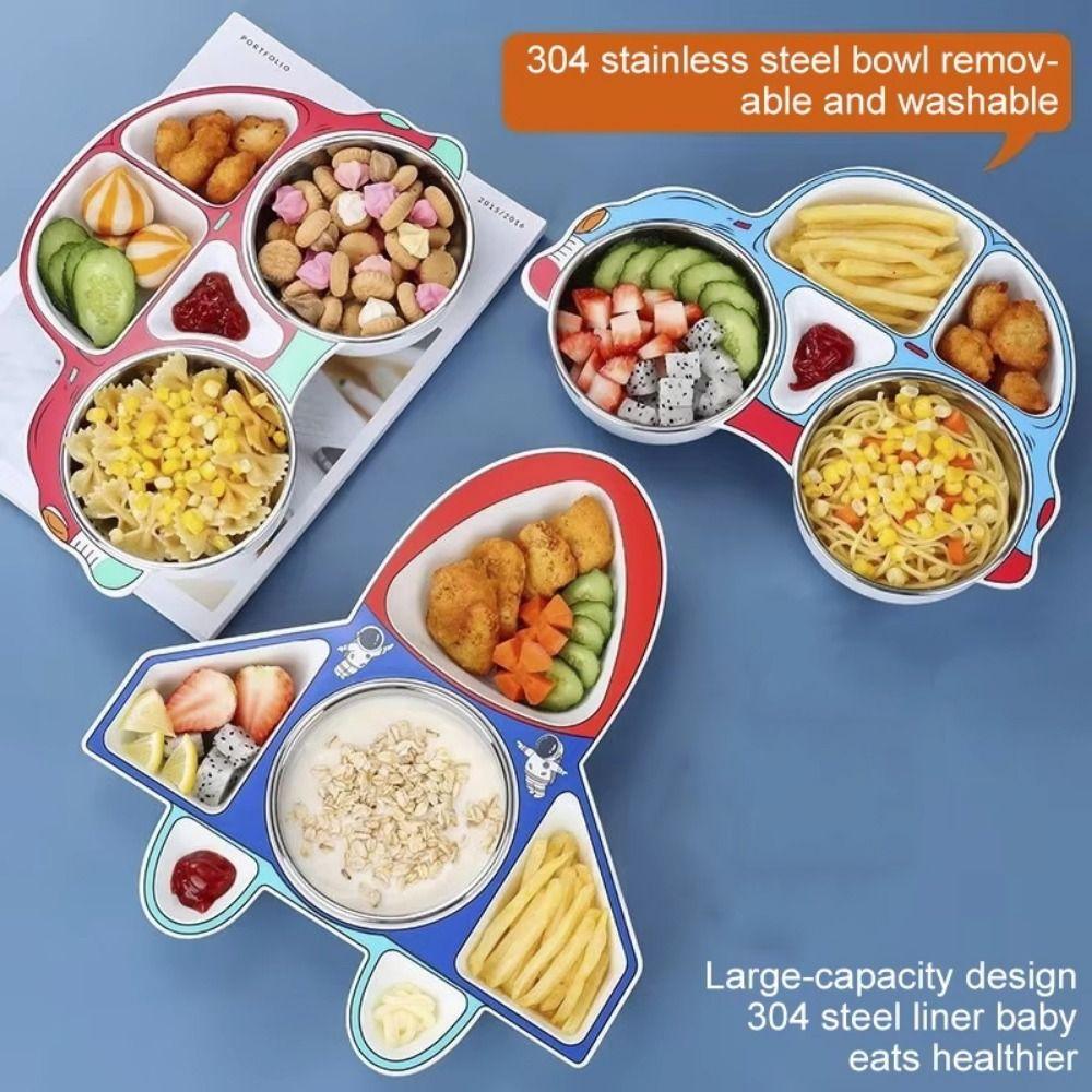 Обеденная тарелка в форме самолета или машины Креативная тарелка для детского обеда Практичный поднос для кормления Домашний