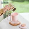 Розовая керамическая кружка Nanshan Xiansheng с подставкой