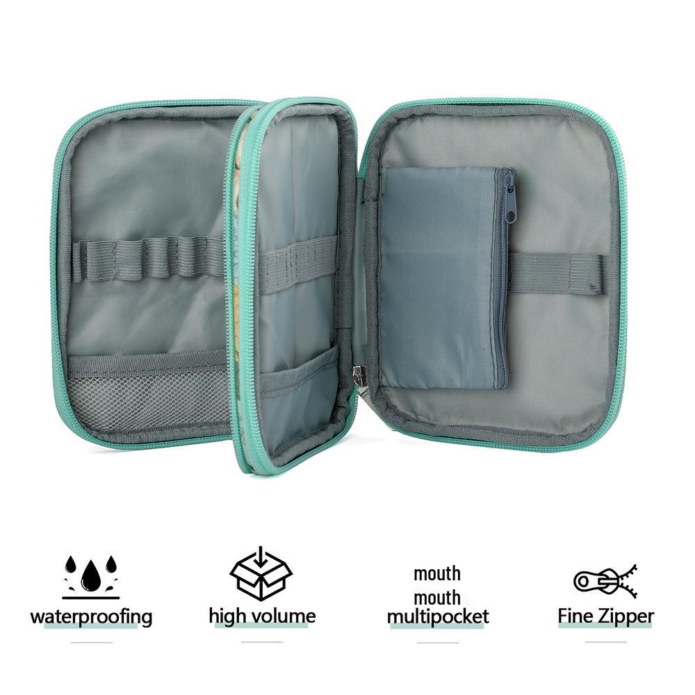 Двухслойная сумка на молнии для вязальных инструментов