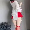 Shrine Maiden Sexy Cosplay Japanese Clothes Yukata White X Red Lingerie Babydoll Erotic Temptation Little Devil Japanese Costume Costume Cute Extreme