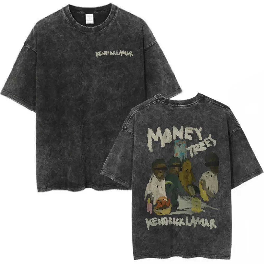 Washed Vintage Rapper Kendrick Lamar SZA Grand National Tour Tshirt They Not Like Us T Shirt Men Hip Hop Fashion Tshirt