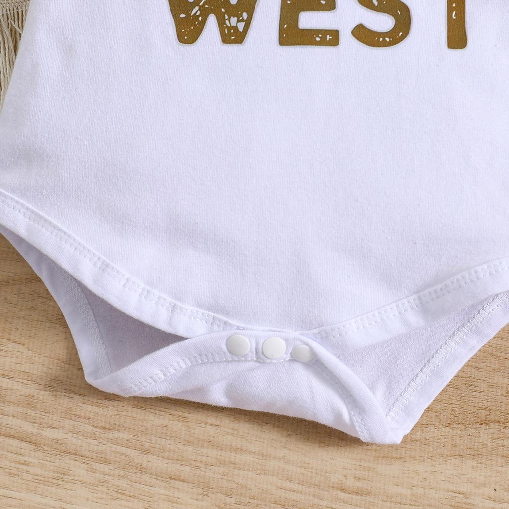 1-18 месяцев Детский комбинезон из хлопка с принтом «Дичее, чем на Западе» с короткими рукавами, комбинезон-комбинезон