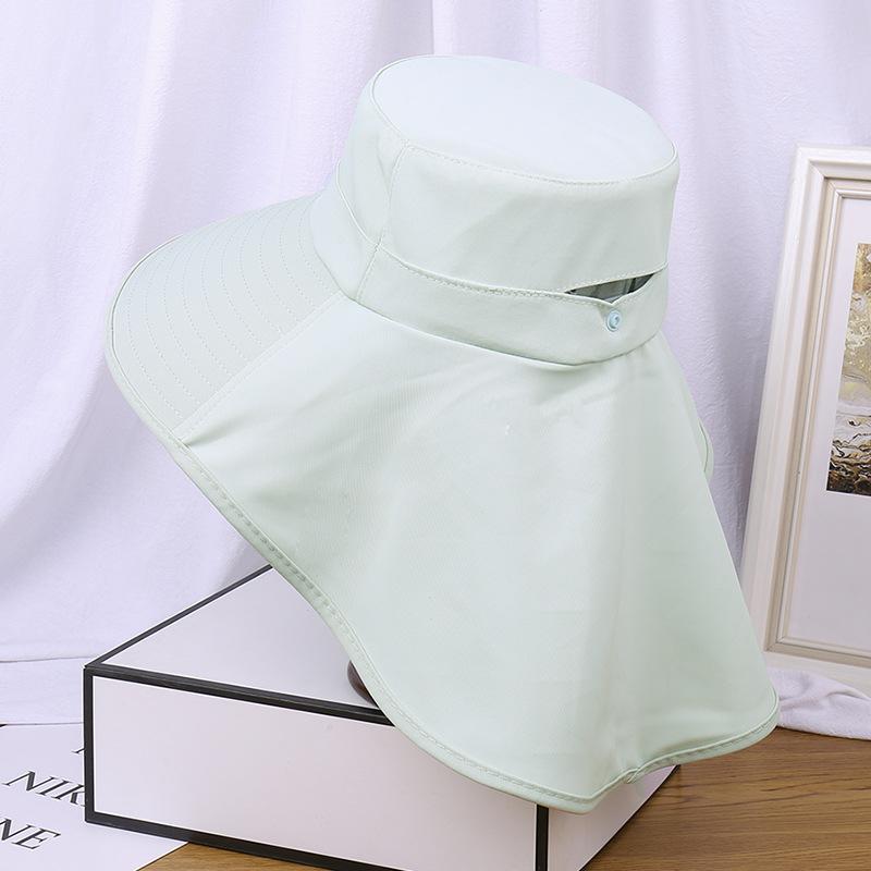 Neck protection new sun hat women's sun protection face protection UV protection summer sunshade big brim spring and autumn outdoor bucket hat