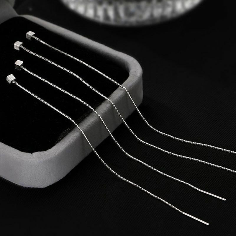 Серьги-капли с кисточками в простом стиле для женщин, длинные висячие серьги