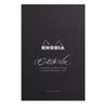 Rhodia PAScribe Calligraphy Pad, A4+ (21 X 31.8 Cm), 60 Sheets, 6mm Ruled, 120g/m², Perforated, Acid-Free, PEFC Certified, Black, RHODIA Cf19005