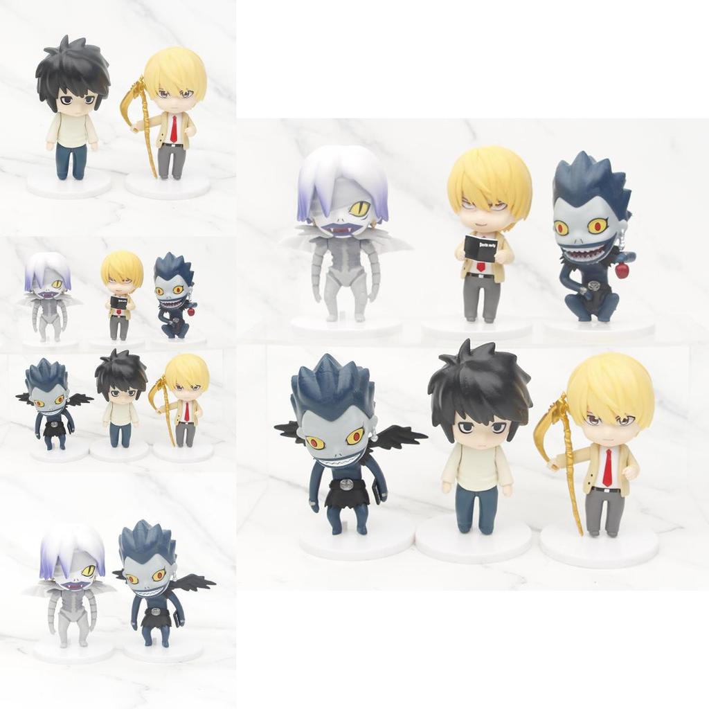 Набор экшн-фигурок Death Note Детализированные ПВХ-модели с L, Лайтом, Рюком, Ремом Коллекционные фигурки