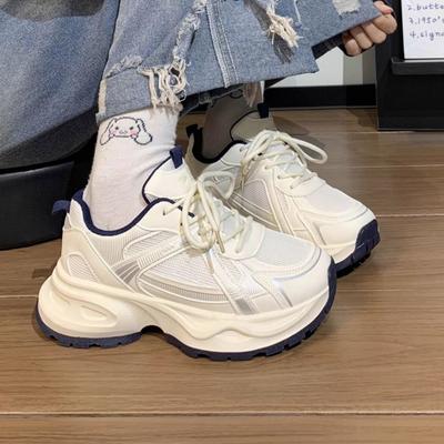 Новая женская обувь на платформе сетчатая дышащая модная универсальная летняя ретро спортивная повседневная легкая обувь для папы женская