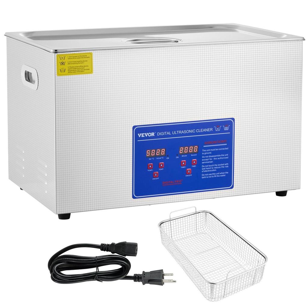 30L Ultrasonic Cleaner Machine Stainless Steel Ultrasonic Cleaning Machine Digital Heater Timer Jewelry Cleaning for Commercial Personal Home Use(30L)