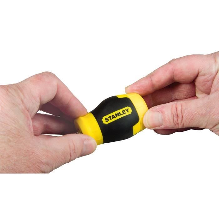 Tournevis porte-embouts boule bimatière STANLEY - 0-66-357 - 6 embouts inclus