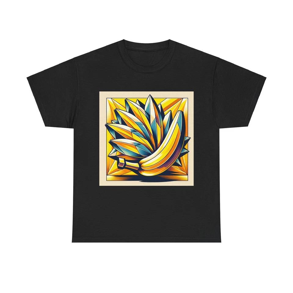 Unisex Adult T Shirt Cubist Banana Art Geometric Colors Abstract