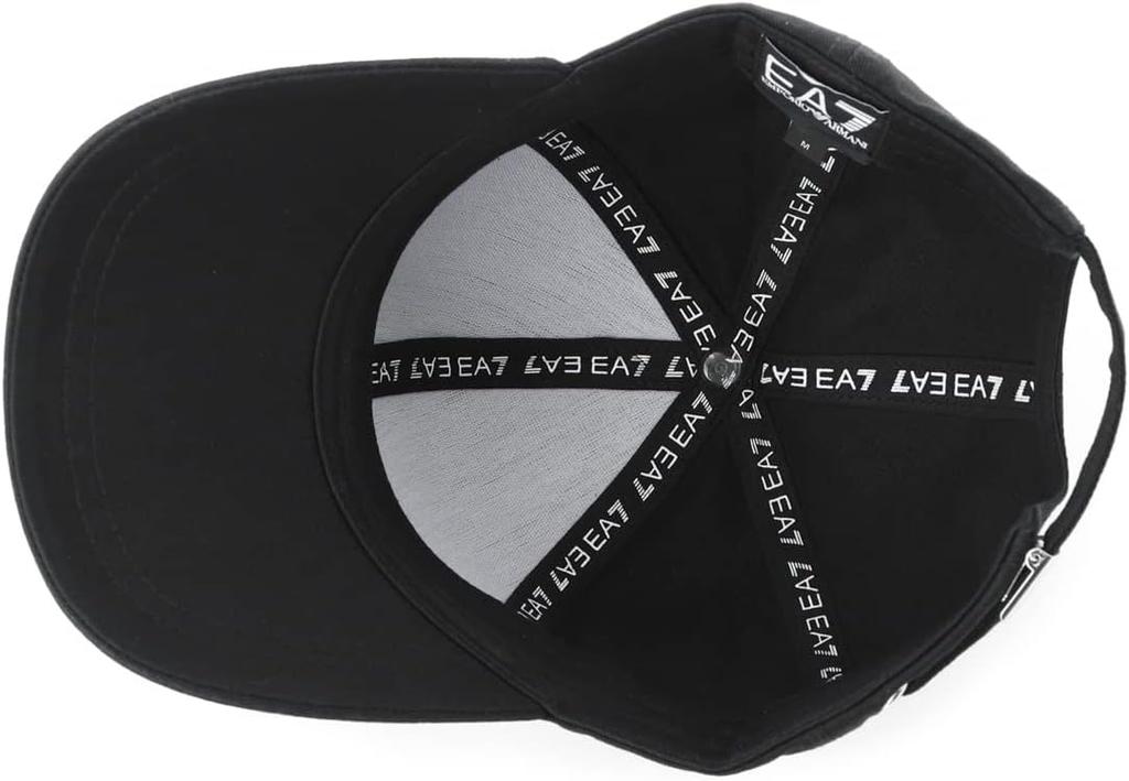 Emporio Armani EA7 Women's Cap, Black, White, Logo, Size S [Parallel Import]