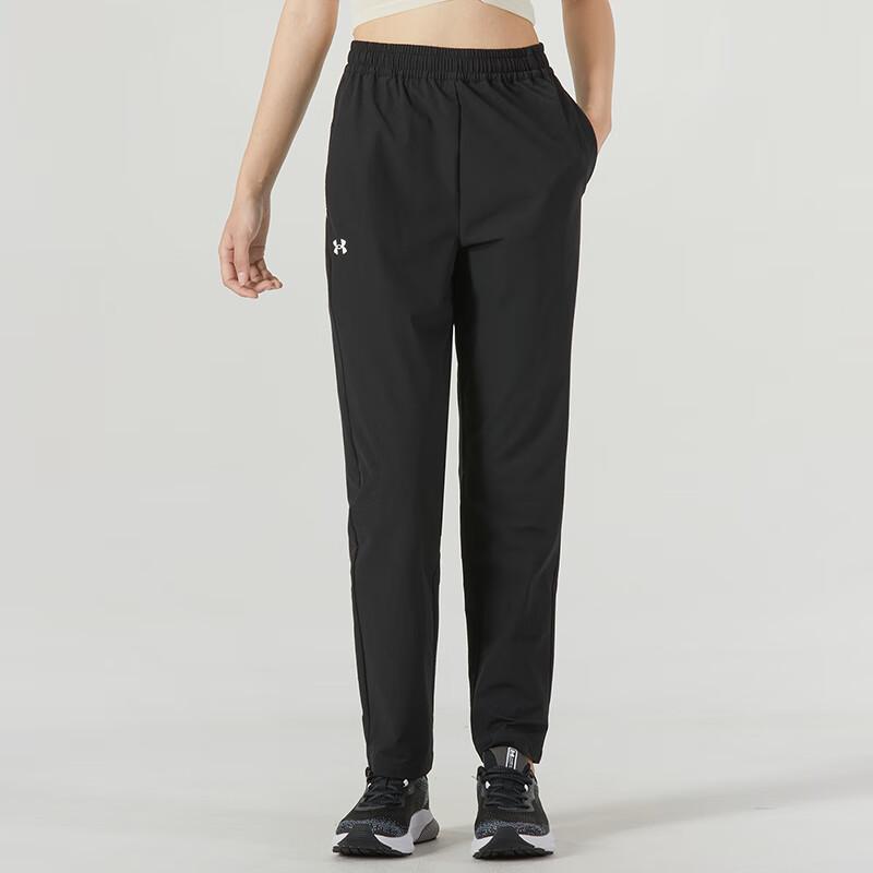 Under Armour Однотонные дышащие спортивные повседневные брюки женские, черные 23600702-001