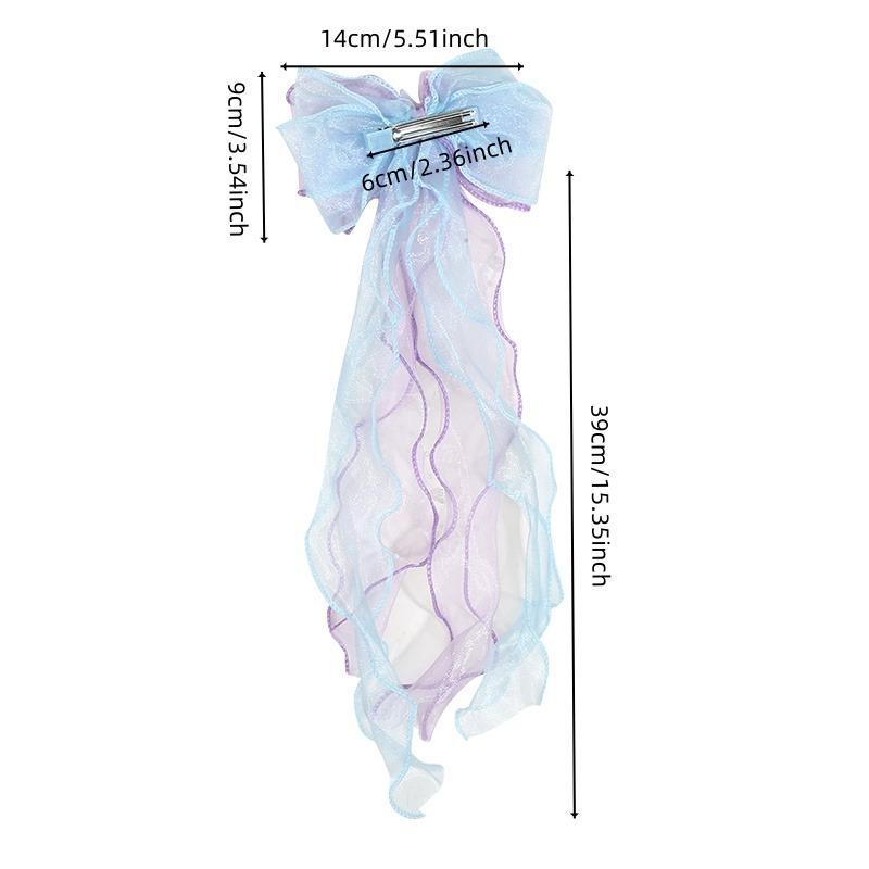 Mermaid headwear, children's princess bow, hairpin, girls' floating yarn, braided hair clip, mermaid maiden hair accessory