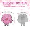Caiton Rose Flower Golf Hat Clip Magnetic Ball Marker Anti-Rust Cap Belt Clip Accessory Gift for Women Men Golfers Putting Green 5