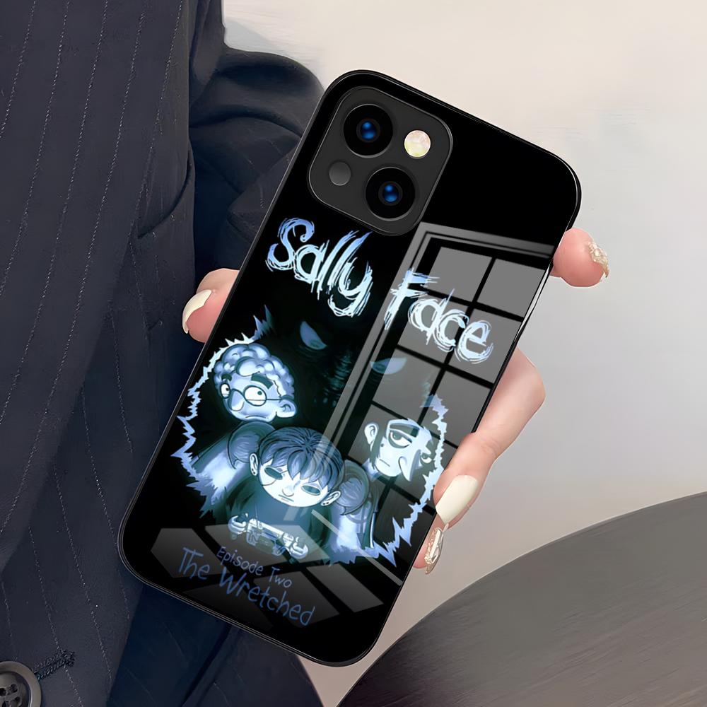 Чехол для телефона с игрой S-Sally Face для iPhone 17 Pro Max 15 Pro 16 14 Plus 12 13 Mini 11 Pro Ударопрочная стеклянная крышка