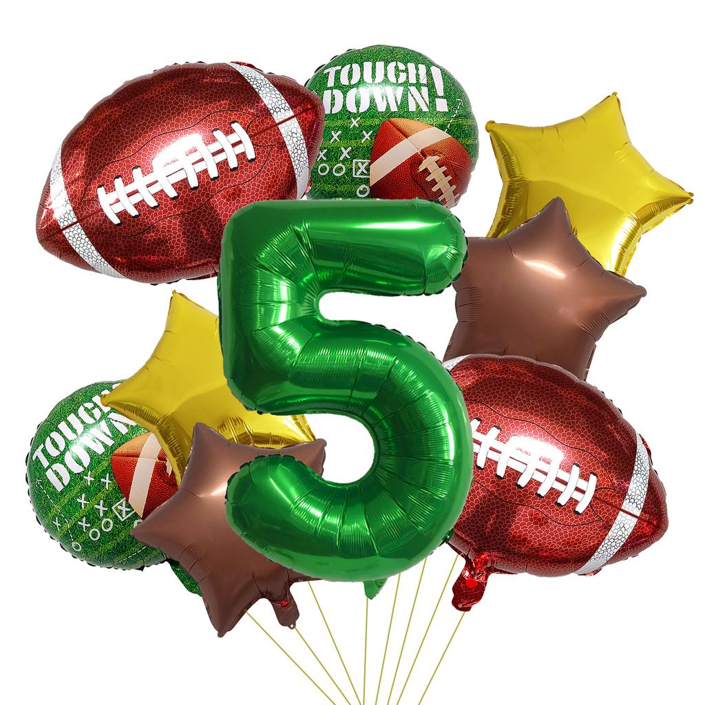 Rugby Balloon Set 32-inch Digital Children's Super Bowl Decorative Aluminum Film Balloon Scene Arrangement