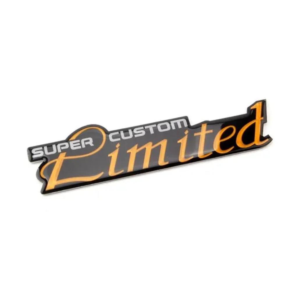1 шт. металлический алюминий SUPER CUSTOM LIMITED автомобильный логотип наклейка значок эмблема наклейка автомобильный Стайлинг