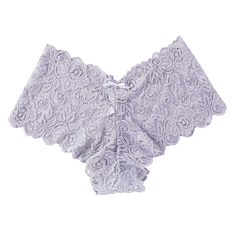 Женские сексуальные кружевные трусики с v-образным вырезом и милым бантом, полупрозрачное бикини, нижнее белье, нижнее белье с вышивкой