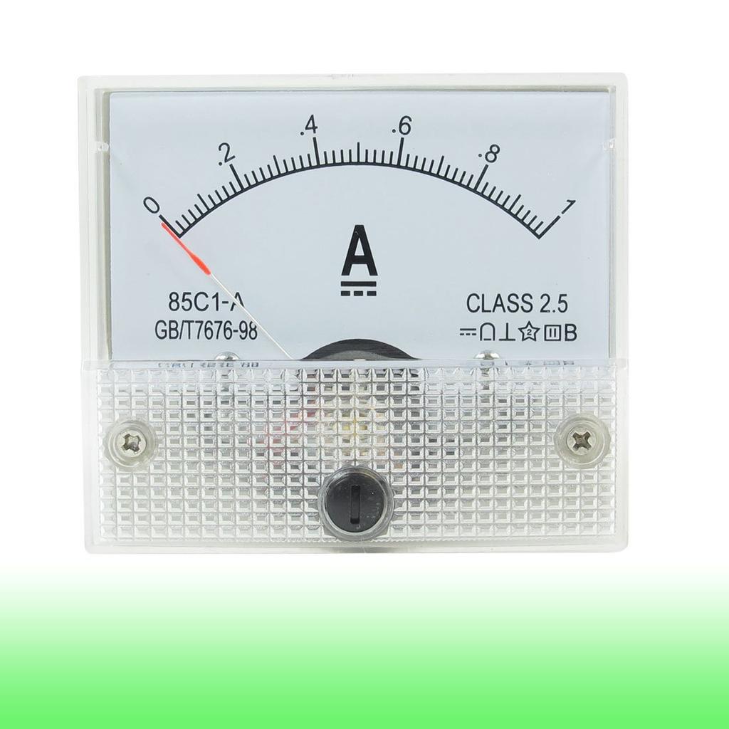 Uxcell 85C1 Analog Current Panel DC for Automotive Circuit Ampere Tester 1 Piece Meter, 0-1A, 64x55x56mm, Testing, Charging, Gauge,