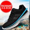 Men Mesh Elevator Shoes Height Increase Sneakers Shoes for Men's 8cm Sports Casual Shoes Invisible Inner Heightening Black Shoes