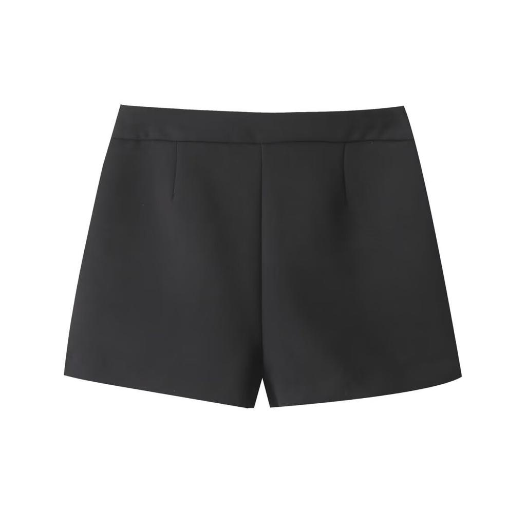 European and American style, new women's clothing, foreign style, versatile, fashionable classic asymmetrical culottes black