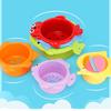 Kids Funny Cup Baby Bath Toys Stacking Tower Counting Mugs