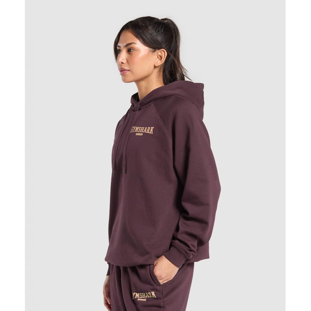 Gymshark Collegiate Lifestyle Hoodie Depth Purple B2c1c Pbzv