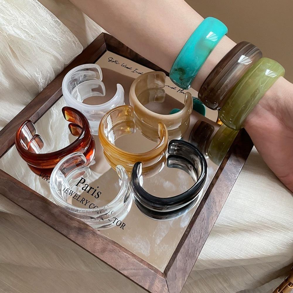 C-образный преувеличенный браслет с размытым дизайном, широкие манжетные браслеты, ретро кольцо на руку, повседневная одежда