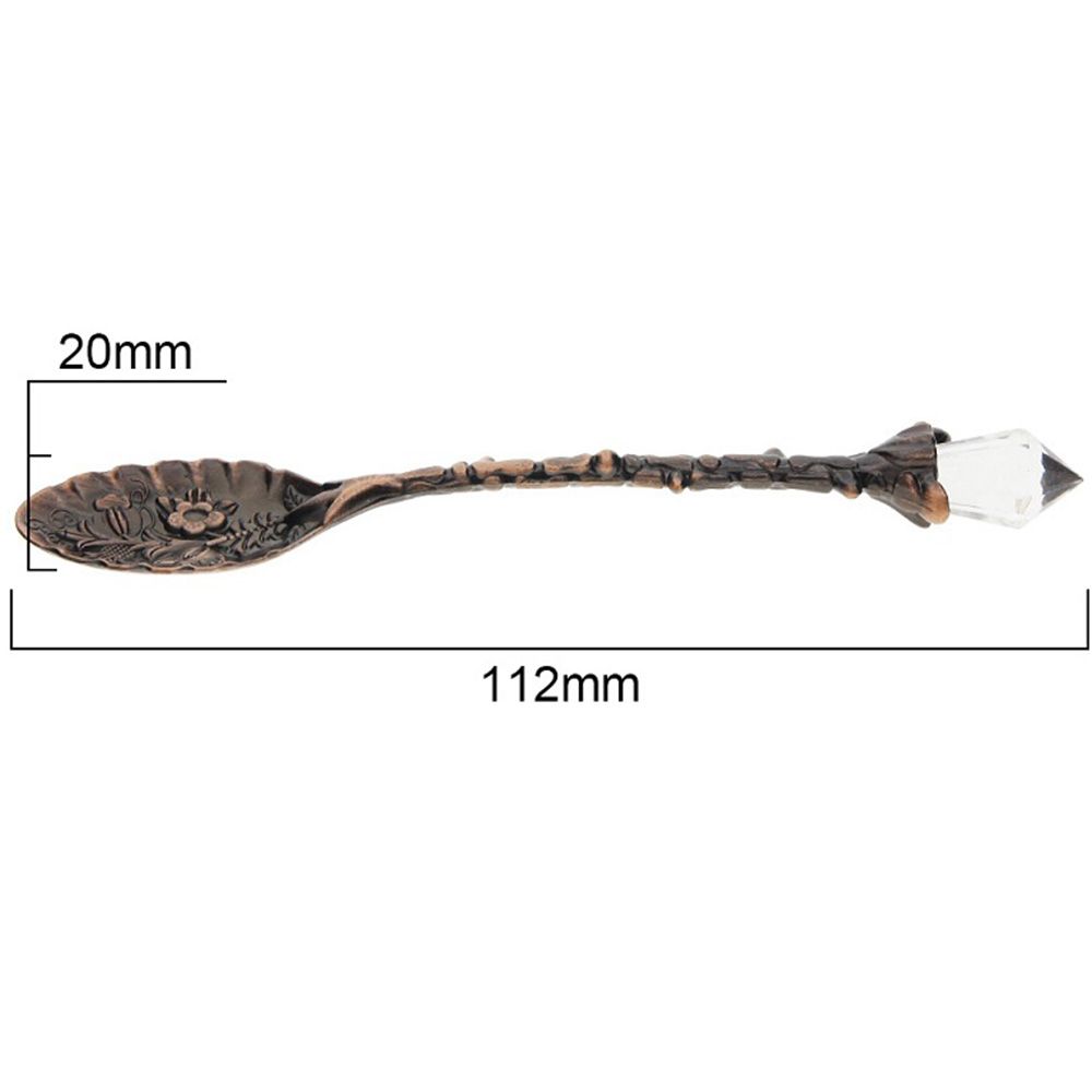Кофейная ложка с хрустальной головкой, столовые приборы для мороженого, цинк, цинковый сплав, чай, кухонные аксессуары, столовая, бар, ложки
