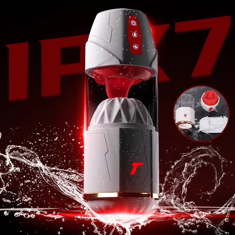 2025 Новый Мужской Автоматический Мастурбационный Кубок Взрослая Секс-Игрушка 18+ Лизание Сосание Вибрационный Тренажер Пениса Подогреваемый Мастурбатор для Мужского Анального Секса Машина