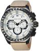 Angel Clover Rugged Silver Stainless Quartz Official Warranty Watch, RG46BSV-BE, Men's, Beige, Dial, Steel, Movement, 46mm,