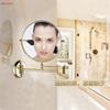 BAKALA 8" Wall Mounted Round Magnifying Bathroom Mirror Brass Makeup Cosmetic Mirror Lady's Private Mirrors
